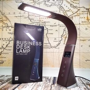 Настольная Бизнес Лампа с LCD-дисплеем Business Desk lamp Led (календарь, часы, будильник, термометр, 3 режима от компании bel-ok - магазин товаров для дома - фото 1