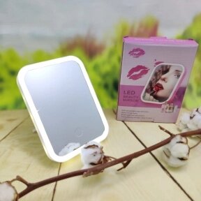 Настольное зеркало для макияжа с подсветкой Led Beauty Mirror (три режима яркости) Белый от компании bel-ok - магазин товаров для дома - фото 1