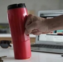 Непадающая кружка термос Mighty Mug Travel Mug The Mug That Won't Fall Over, 550 мл Белая от компании bel-ok - магазин товаров для дома - фото 1