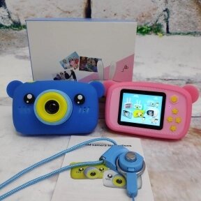 NEW design Детский фотоаппарат Zup Childrens Fun Camera со встроенной памятью и играми Мишка Синий от компании bel-ok - магазин товаров для дома - фото 1