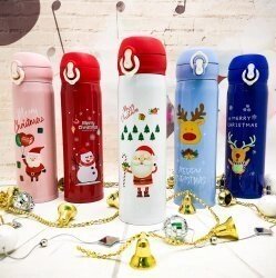 Новогодняя термокружка "Merry Christ", 500 ml Белая Дед Мороз от компании bel-ok - магазин товаров для дома - фото 1