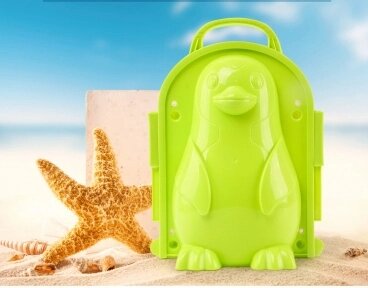 Объемная формочка 3D для песка и снега Beach Toys Салатовый Пингвин от компании bel-ok - магазин товаров для дома - фото 1