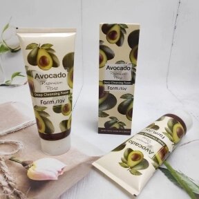 Очищающая пенка для лица с маслом авокадо FarmStay Avocado Premium Pore Deep Cleansing Foam, 180 ml от компании bel-ok - магазин товаров для дома - фото 1