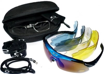 Очки тактические Oakley с поляризацией и сменными линзами (пластик, акрил, 14 сменные линзы, polirazed) от компании bel-ok - магазин товаров для дома - фото 1