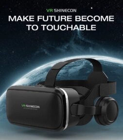 Очки виртуальной реальности 3 D VR Shinecon 6.0 с наушниками Черные от компании ART-DECO МАРКЕТ - магазин товаров для дома - фото 1