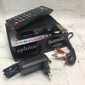 (Оригинал) Цифровой HD TV-тюнер DVB-T2 Eplutus DVB-128T от компании bel-ok - магазин товаров для дома - фото 1