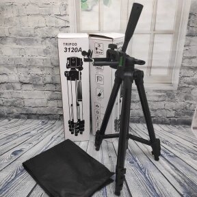 (Оригинал) Штатив для камеры и телефона Tripod 3120 (35-102 см) с непромокаемым чехлом от компании bel-ok - магазин товаров для дома - фото 1