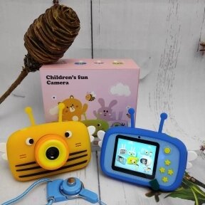 Оригинальный детский цифровой фотоаппарат Пчелка Childrens Fun Camera Желтый от компании bel-ok - магазин товаров для дома - фото 1