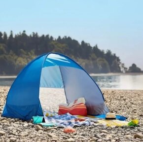 Палатка трехместная автоматическая XL 200 х 165 х 130 см. / тент самораскладывающийся для пляжа, для отдыха от компании ART-DECO МАРКЕТ - магазин товаров для дома - фото 1
