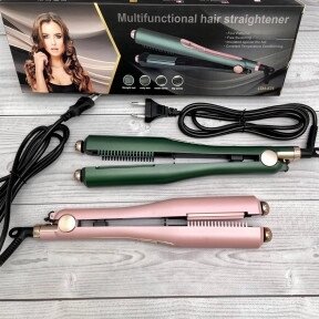 Многофункциональный 4в1 Гофре- выпрямитель для волос Multifunctional Hair Straightener LSM-635 Розовый