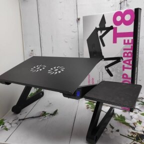 Складной cтолик трансформер для ноутбука Multifunctional Laptop Table T8 (42,0 х 27,0 столешница, 50,0 высота)