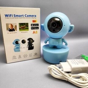 Умная камера Wi Fi smart camera 4K FULL HD Астронавт А6 (день/ночь, датчик движения, режим видеоняни) Голубой