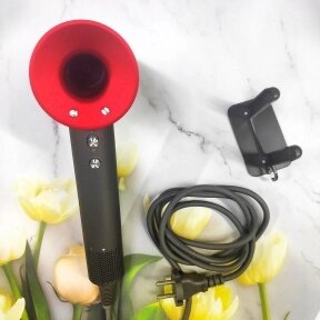 Профессиональный фен Super Hair Dryer 1600 Вт/ 3 режима скорости, 4 режима сушки, магнитная насадка-концентратор Красный