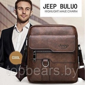 NEW Мужская сумка мессенджер Jeep Buluo Темно-коричневый (плечевой ремень)