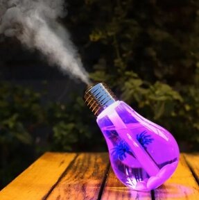 Увлажнитель (аромадиффузор) воздуха Лампочка BULB Humidifier с LED подсветкой, USB, 400 ml