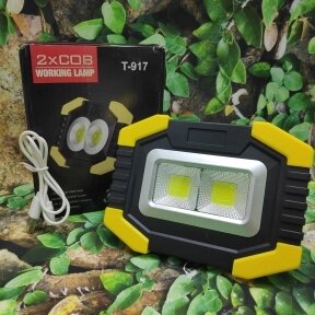 Прожектор Multi-Function Lamp T-917 SOLAR-2COB светодиодный портативный аккумуляторный, солнечная батарея Квадратная