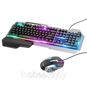 Набор игровой клавиатура+мышь Hoco GM12 с подсветкой, цвет: черный