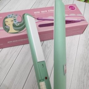 Утюжок плойка для выпрямления волос с керамическим покрытием CEINO Mini Hair Straightener SN - 888 Мятный корпус