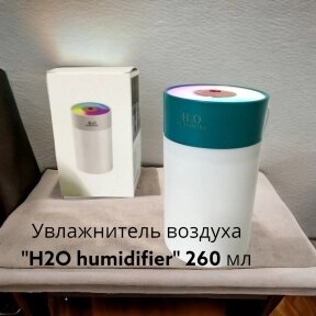 Увлажнитель (аромадиффузор-ночник) воздуха H2O humidifier H-5, 260 ml с LED-подсветкой Зеленый