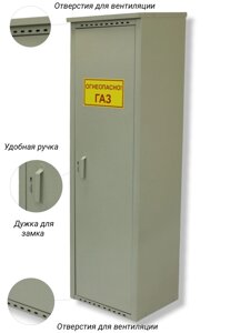 Шкаф для газовых баллонов (серый, 1*50 л.)