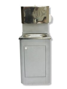 Умывальник «Метлес» (аквамикс) с водонагревателем из нержавеющей стали 20 литров, раковина 50*50