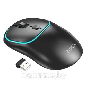 Мышь беспроводная Hoco DI47 (Bluetooth, аккумулятор, подсветка) цвет: черный