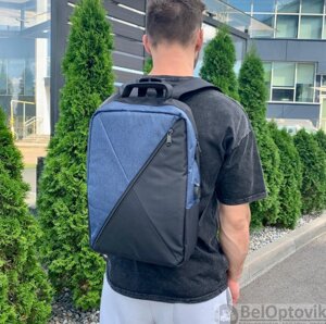 Городской рюкзак Hampton с USB и отделением для ноутбука до 17" Синий