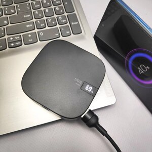 Портативное зарядное устройство Power Bank 10000 mAh / Micro Usb, Type C, Lightninng- вход, 2 USB-выхода, Черный