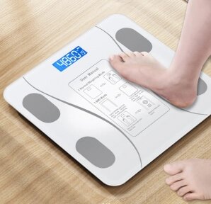 Умные напольные весы Bluetooth Smart Scale (12 показателей тела) / Весы с приложением до 180 кг. Белые