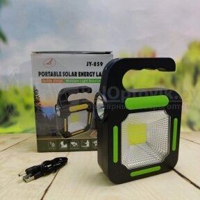 Портативный переносной светодиоидный фонарь-лампа Portable Solar Energy Lamp JY-859 (зарядка от солнечной батареи или