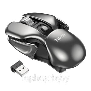 Стильная беспроводная игровая оптическая мышь Hoco DI43 цвет: черный
