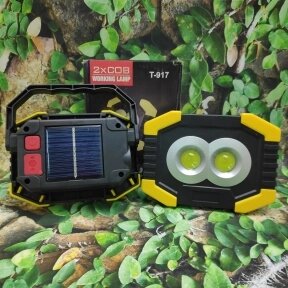 Прожектор Multi-Function Lamp T-917 SOLAR-2COB светодиодный портативный аккумуляторный, солнечная батарея Круглая СОВ