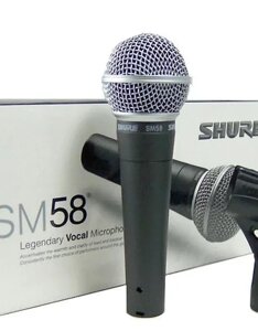 Микрофон проводной Shure SM58 с держателем и проводом