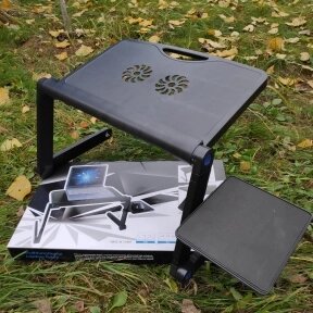 Складной cтолик трансформер для ноутбука Multifunctional Laptop Table T9 New с вентиляцией и подставкой для мыши