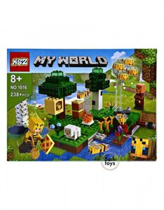 Детский конструктор Minecraft, Майнкрафт "My world" 238 деталей.