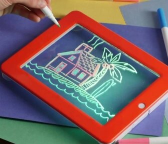 Планшет для рисования светом c разноцветной подсветкой Magic Sketchpad New Красный от компании bel-ok - магазин товаров для дома - фото 1