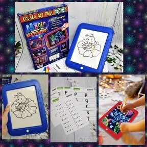 Планшет для рисования светом c разноцветной подсветкой Magic Sketchpad New Синий от компании bel-ok - магазин товаров для дома - фото 1