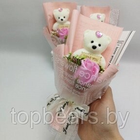 Подарочный букет Мишка с мыльной розой I LOVE You / Подарочный набор Розовый от компании ART-DECO МАРКЕТ - магазин товаров для дома - фото 1