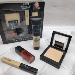 Подарочный набор косметики Maybelline Fit Me Metallic Monster 4 в 1 (тон 01) Тон 04 от компании bel-ok - магазин товаров для дома - фото 1