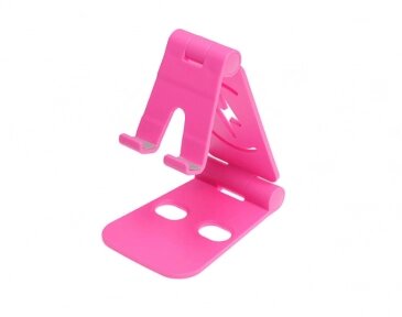 Подставка складная  держатель Folding Bracket для мобильного телефона, планшета L-301 Розовый от компании ART-DECO МАРКЕТ - магазин товаров для дома - фото 1
