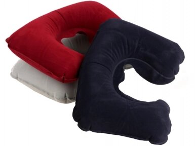 Подушка надувная под голову для путешествий Travel Selectionмаска для сна Бордовая от компании ART-DECO МАРКЕТ - магазин товаров для дома - фото 1