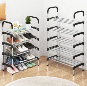 Полка для обуви металлическая Easy Shoe Rack / Этажерка / Обувница напольная 4 яруса 95х55х30см. от компании bel-ok - магазин товаров для дома - фото 1