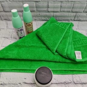 Полотенце махровое  Оптимальный размер, 100 хлопок, 14070см.  Зеленый от компании ART-DECO МАРКЕТ - магазин товаров для дома - фото 1