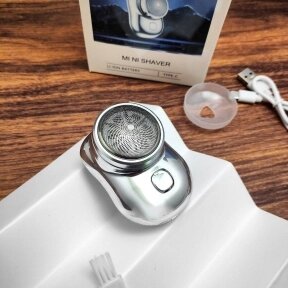 Портативная дорожная мини электробритва Mini Shaver P10 (USB зарядка) Серебро от компании bel-ok - магазин товаров для дома - фото 1