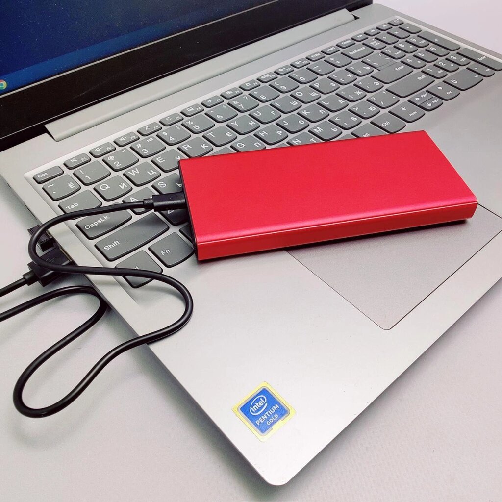 Портативное зарядное устройство Power Bank 10000 mAh / Micro, Type C, 2 USB-выхода, Красный от компании ART-DECO МАРКЕТ - магазин товаров для дома - фото 1