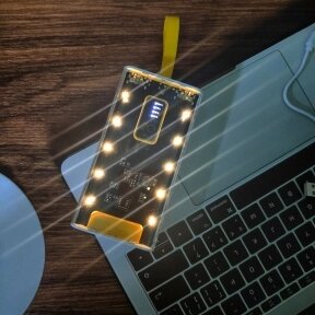 Портативное зарядное устройство Power Bank 10000mAh CYBERPUNK Style с индикатором батареи Белый от компании bel-ok - магазин товаров для дома - фото 1