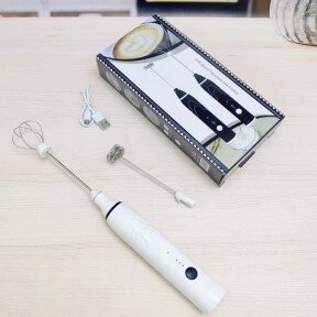 Портативный капучинатор USB Speed Adjustable Milk Frother (3 скорости, венчик для молока, венчик для яиц) от компании ART-DECO МАРКЕТ - магазин товаров для дома - фото 1