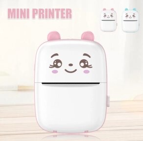 Портативный мини принтер Mini Learns Printer для печати с телефона Розовый