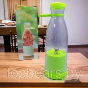Портативный ручной бутылка-блендер для смузи Mini JuiceА-578, 420 ml  Салатовый от компании ART-DECO МАРКЕТ - магазин товаров для дома - фото 1