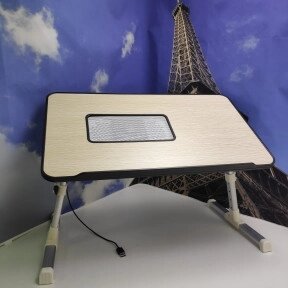Портативный (складной) эргономичный стол для ноутбука с охлаждением (1 вентилятор  вентиляция) Elaptop Desk 52 от компании ART-DECO МАРКЕТ - магазин товаров для дома - фото 1
